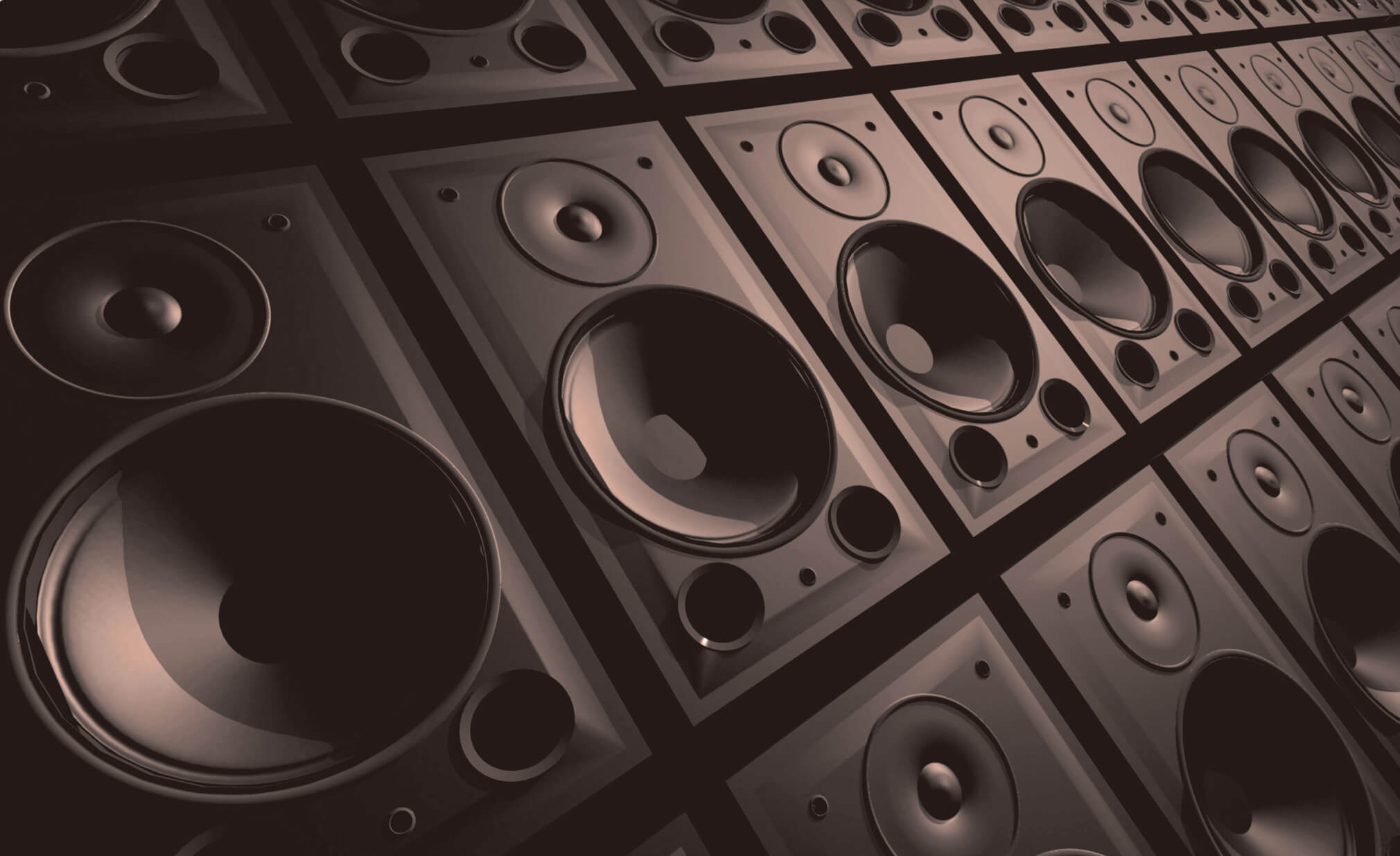 Wall of hifi speakers